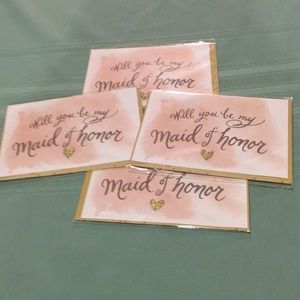 (4) Will you be My Maid of Honor invitations NEW💍